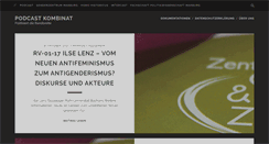 Desktop Screenshot of podcast-kombinat.de